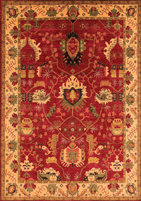 Oriental Orange Industrial Rug, urb2162org