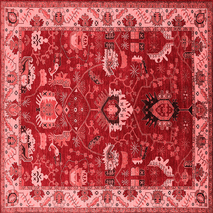 Machine Washable Oriental Red Industrial Rug, wshurb2162red