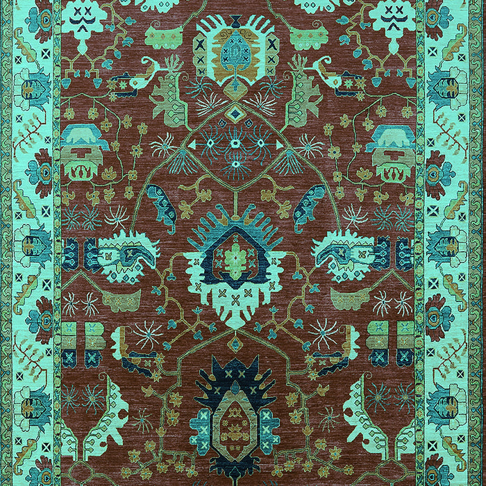 Oriental Turquoise Industrial Rug, urb2162turq