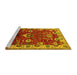 Sideview of Machine Washable Oriental Yellow Industrial Rug, wshurb2162yw