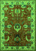 Machine Washable Oriental Green Industrial Area Rugs, wshurb2162grn