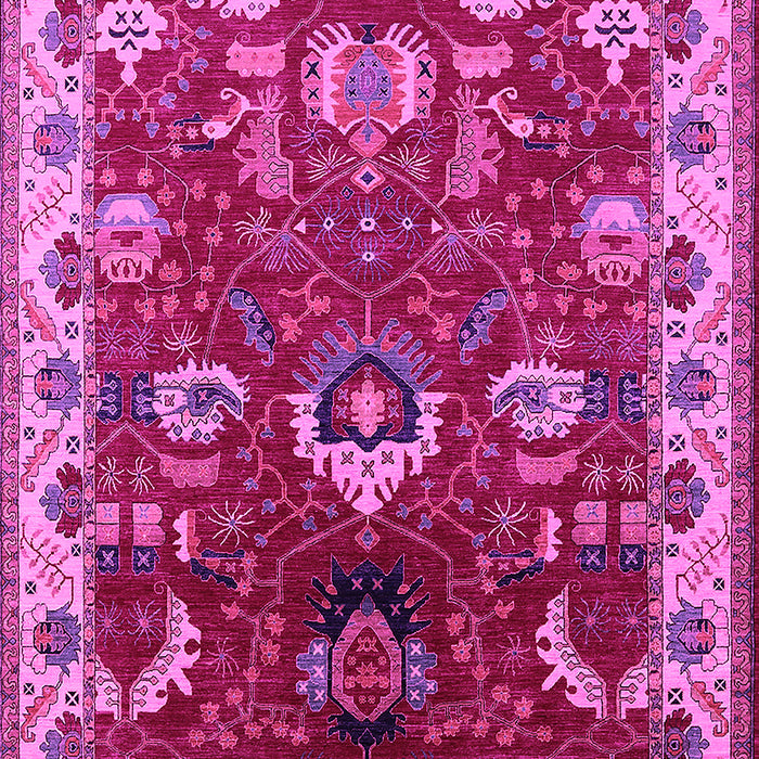 Machine Washable Oriental Pink Industrial Rug, wshurb2162pnk