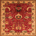 Square Oriental Orange Industrial Rug, urb2162org