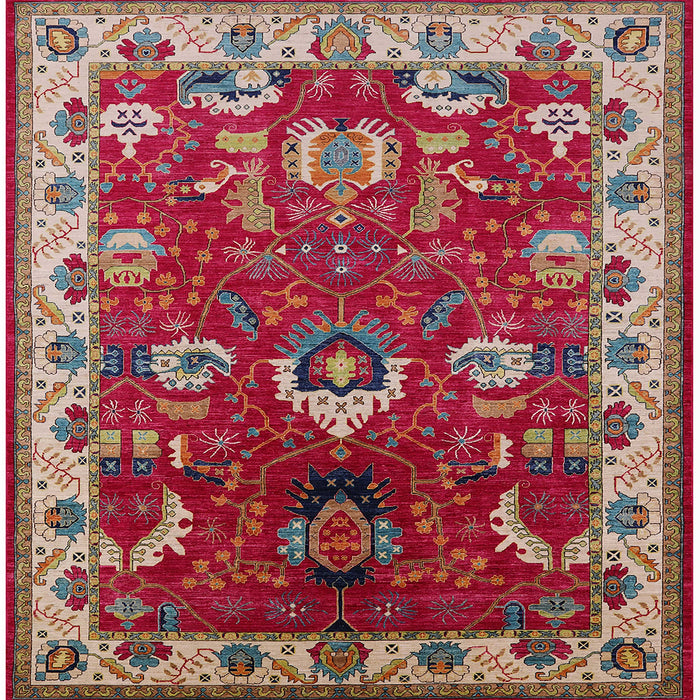 Square Machine Washable Industrial Modern Camel Brown Rug, wshurb2162