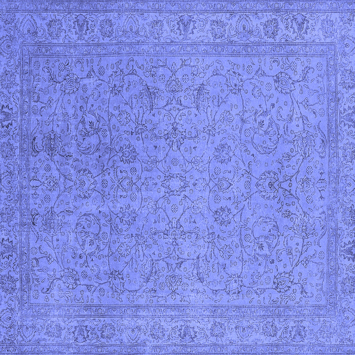 Square Oriental Blue Industrial Rug, urb2163blu