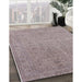 Machine Washable Industrial Modern Silver Pink Rug in a Family Room, wshurb2163