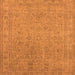 Square Oriental Orange Industrial Rug, urb2163org