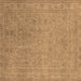 Square Oriental Brown Industrial Rug, urb2163brn