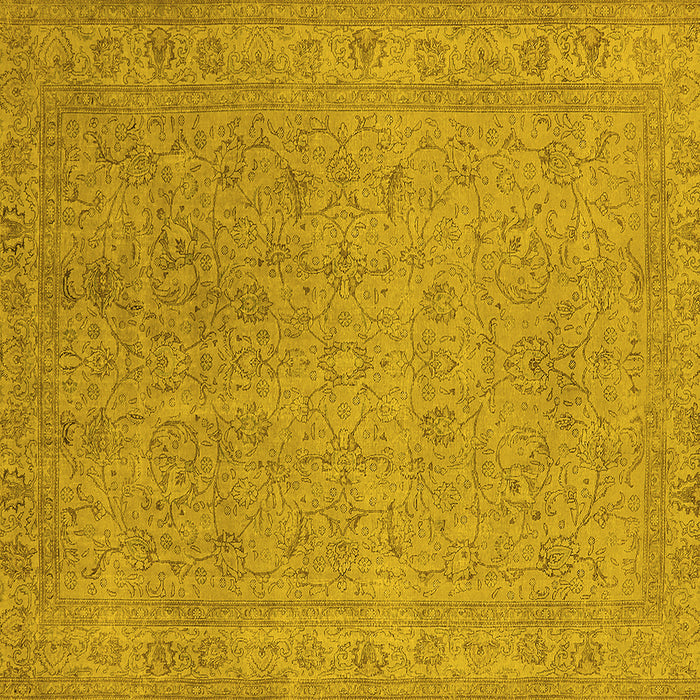 Square Oriental Yellow Industrial Rug, urb2163yw