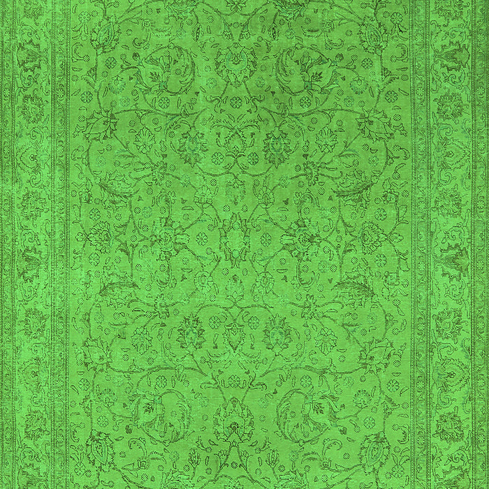 Machine Washable Oriental Green Industrial Area Rugs, wshurb2163grn