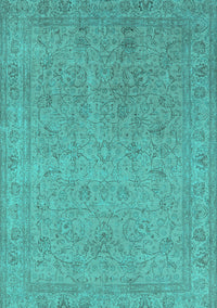 Oriental Turquoise Industrial Rug, urb2163turq