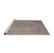 Sideview of Machine Washable Industrial Modern Rose Dust Purple Rug, wshurb2164