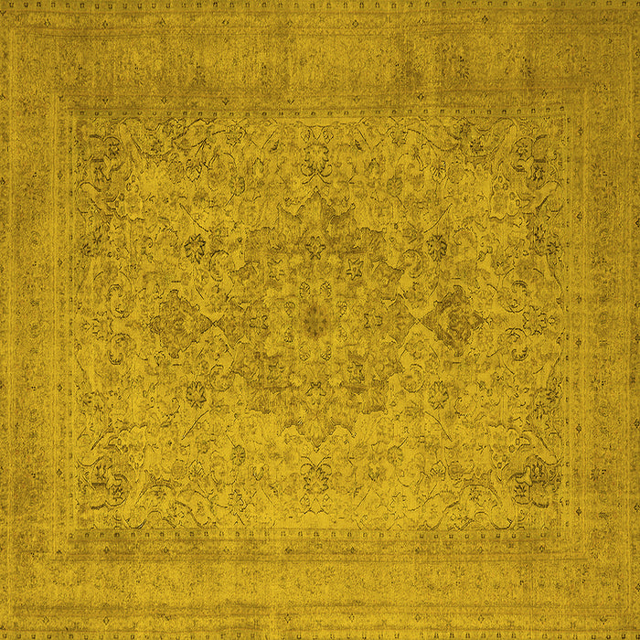 Square Oriental Yellow Industrial Rug, urb2164yw