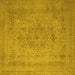 Square Oriental Yellow Industrial Rug, urb2164yw