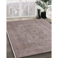 Mid-Century Modern Rose Purple Oriental Rug, urb2164