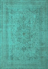 Oriental Turquoise Industrial Rug, urb2164turq