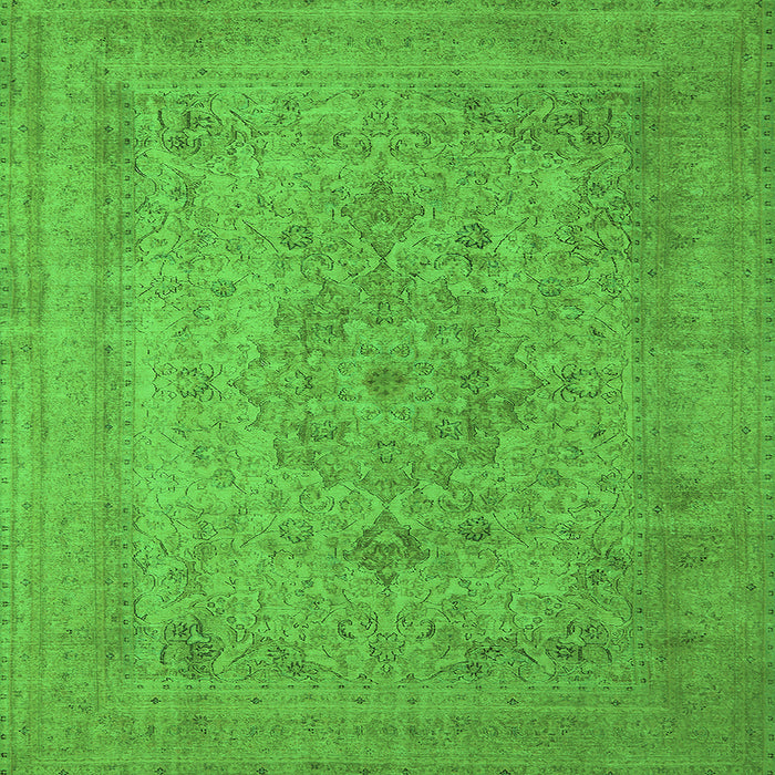 Square Oriental Green Industrial Rug, urb2164grn