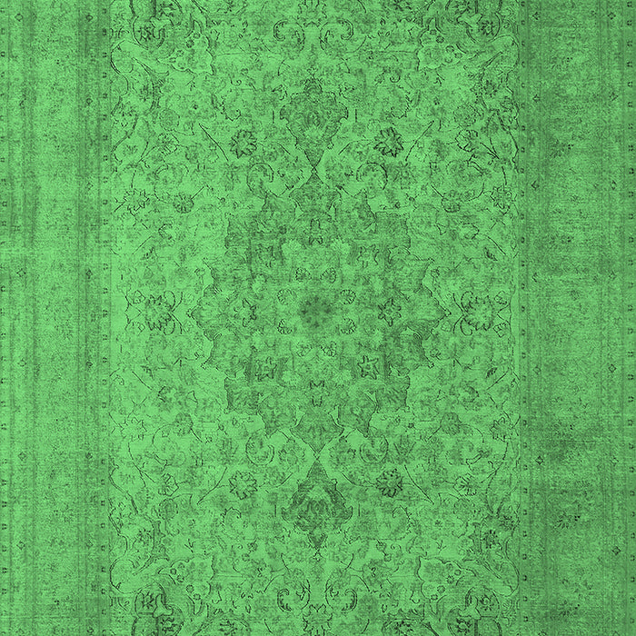 Machine Washable Oriental Emerald Green Industrial Area Rugs, wshurb2164emgrn