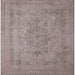 Square Machine Washable Industrial Modern Rose Dust Purple Rug, wshurb2164