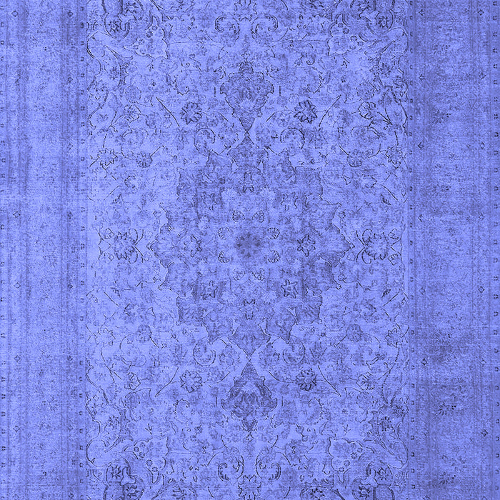 Machine Washable Oriental Blue Industrial Rug, wshurb2164blu