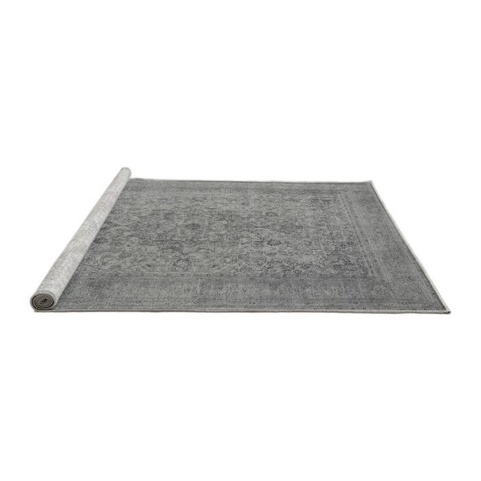 Sideview of Machine Washable Oriental Gray Industrial Rug, wshurb2164gry
