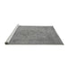 Sideview of Machine Washable Oriental Gray Industrial Rug, wshurb2164gry