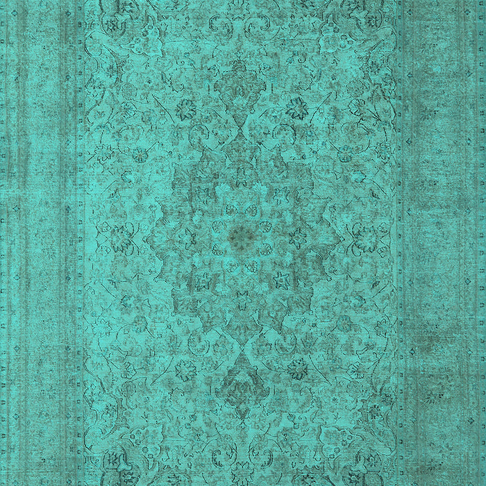 Machine Washable Oriental Turquoise Industrial Area Rugs, wshurb2164turq