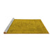 Sideview of Machine Washable Oriental Yellow Industrial Rug, wshurb2164yw