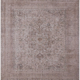 Square Mid-Century Modern Rose Purple Oriental Rug, urb2164