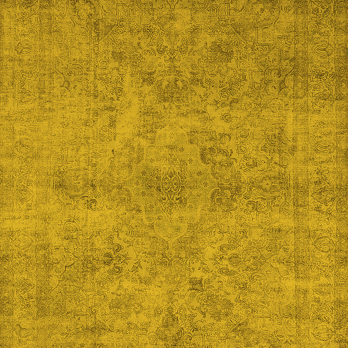 Machine Washable Oriental Yellow Industrial Rug, wshurb2165yw