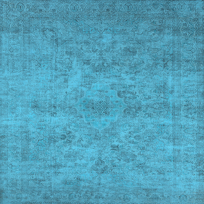 Square Oriental Light Blue Industrial Rug, urb2165lblu