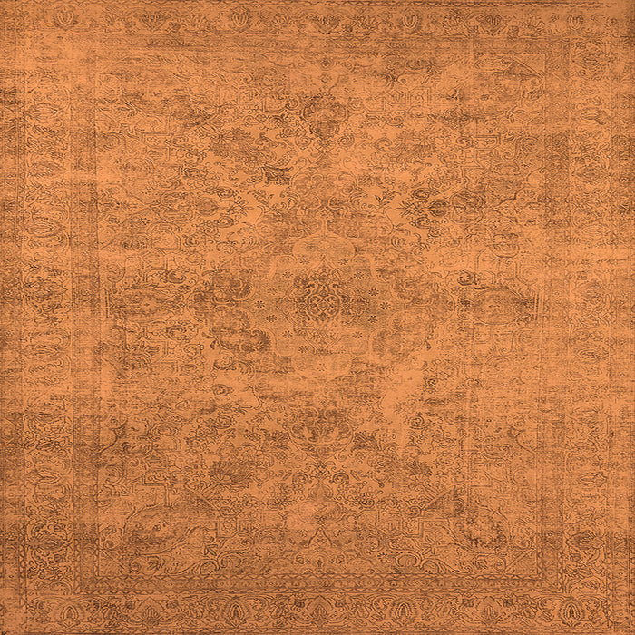 Square Oriental Orange Industrial Rug, urb2165org