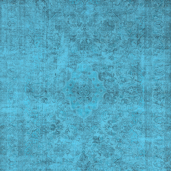 Machine Washable Oriental Light Blue Industrial Rug, wshurb2165lblu