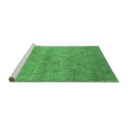 Sideview of Machine Washable Oriental Emerald Green Industrial Area Rugs, wshurb2165emgrn