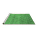 Sideview of Machine Washable Oriental Emerald Green Industrial Area Rugs, wshurb2165emgrn