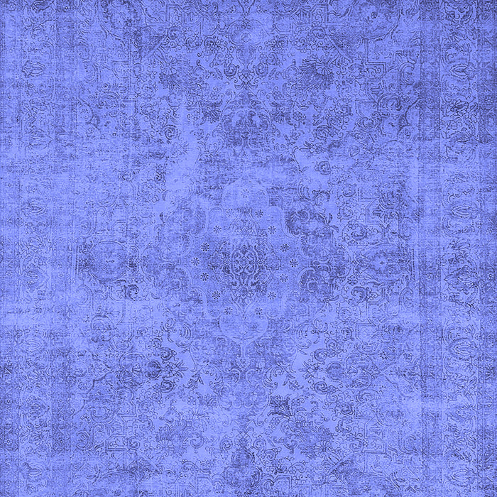 Machine Washable Oriental Blue Industrial Rug, wshurb2165blu