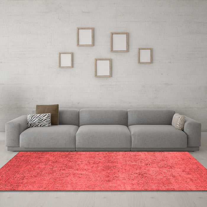 Industrial Red Washable Rugs