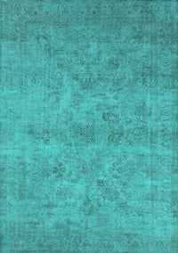 Oriental Turquoise Industrial Rug, urb2165turq