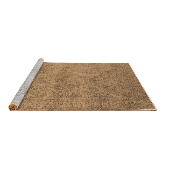 Sideview of Machine Washable Oriental Brown Industrial Rug, wshurb2165brn