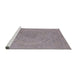 Sideview of Machine Washable Industrial Modern Silver Pink Rug, wshurb2166