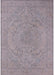 Machine Washable Industrial Modern Silver Pink Rug, wshurb2166