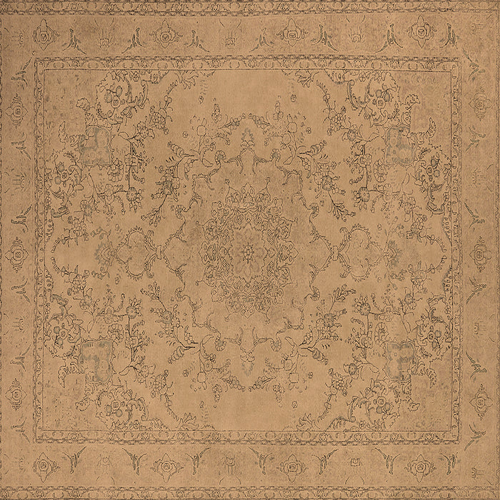 Square Oriental Brown Industrial Rug, urb2166brn