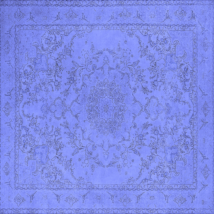 Square Oriental Blue Industrial Rug, urb2166blu