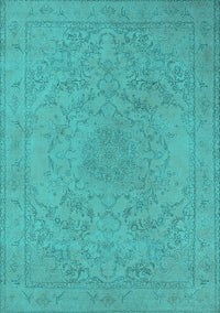 Oriental Turquoise Industrial Rug, urb2166turq