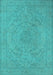 Oriental Turquoise Industrial Rug, urb2166turq