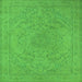 Square Oriental Green Industrial Rug, urb2166grn