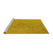 Sideview of Machine Washable Oriental Yellow Industrial Rug, wshurb2166yw