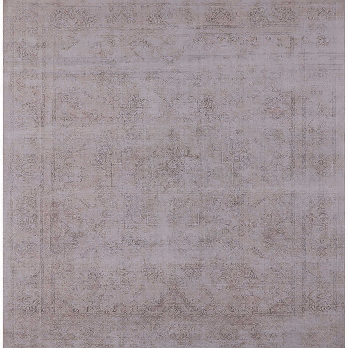 Square Machine Washable Industrial Modern Rosy Pink Rug, wshurb2167