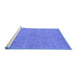 Sideview of Machine Washable Oriental Blue Industrial Rug, wshurb2167blu