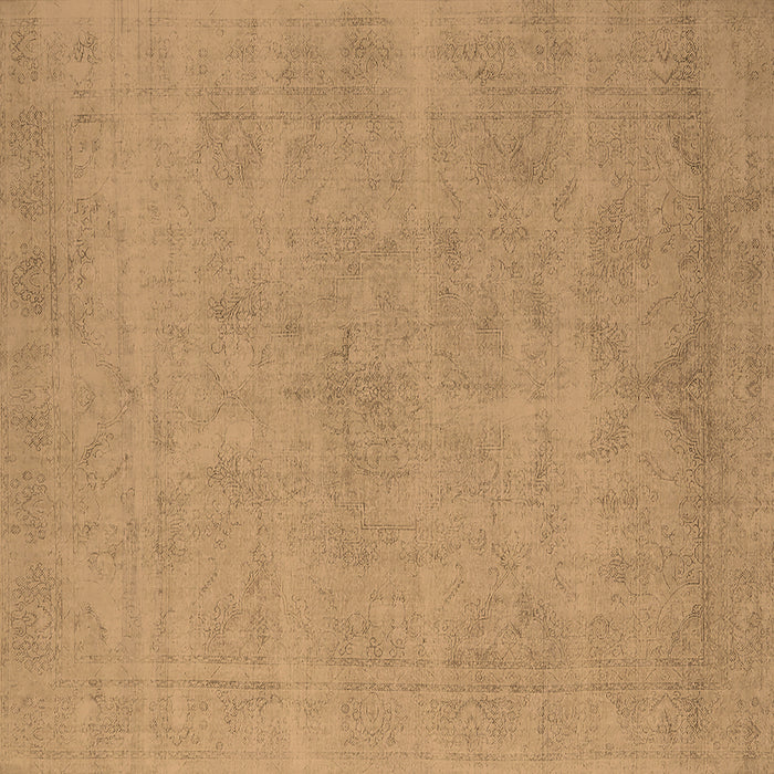 Square Machine Washable Oriental Brown Industrial Rug, wshurb2167brn